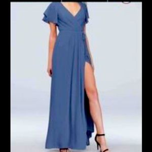 Steele Blue David’s Bridal dress.